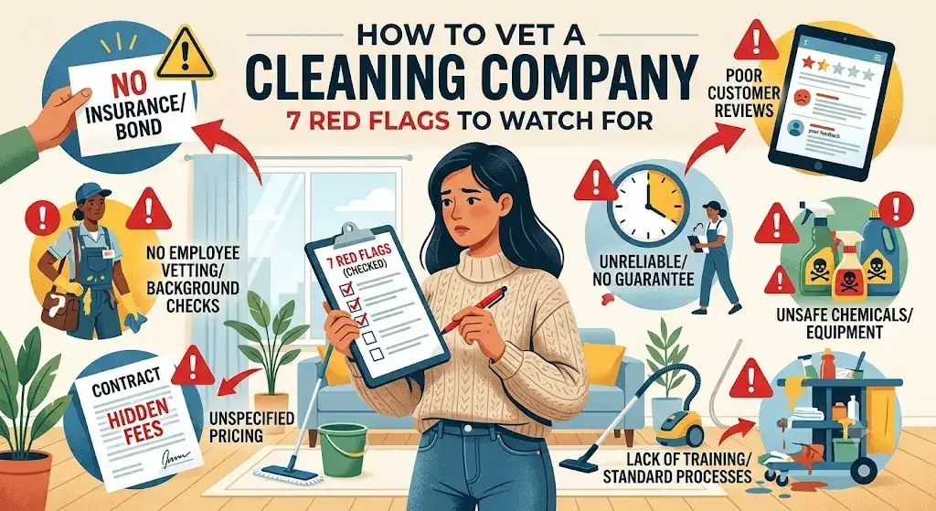 How to Vet a Cleaning Company: 7 Red Flags to Watch For