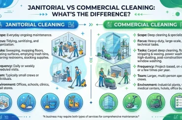 Janitorial vs Commercial Cleaning: What's the Difference?